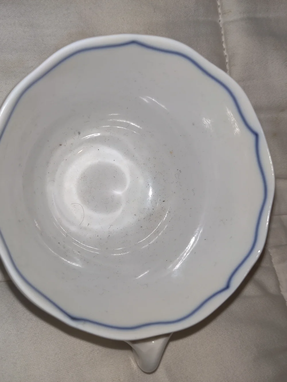 Blue Floral Porcelain Teacup - Classic White and Blue Design